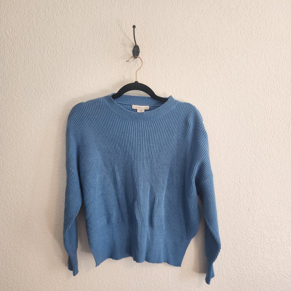 Sincerely Jules Women's Size XS Oversized‎ Sweater Light Blue Long Sleeve New